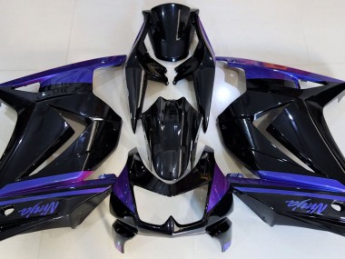 2008-2012 Gloss Black & Blue Kawasaki Ninja 250 Motorcycle Fairings