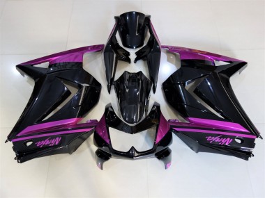 2008-2012 Gloss Black & Purple Kawasaki Ninja 250 Motorcycle Fairings