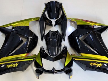 2008-2012 Gloss Black & Yellow Kawasaki Ninja 250 Motorcycle Fairings
