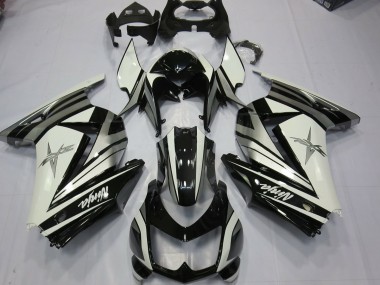2008-2012 White Silver Star Kawasaki Ninja 250 Motorcycle Fairings