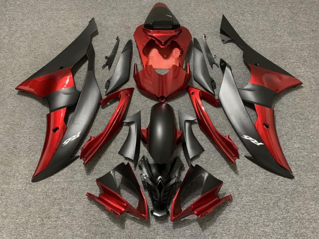 2008-2016 Custom OEM Style Red / Black Yamaha R6 Motorcycle Fairings