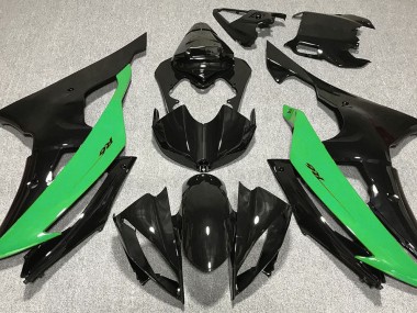 2008-2016 Gloss Black & Green Yamaha R6 Motorcycle Fairings