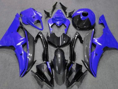 2008-2016 Gloss Blue and Carbon Yamaha R6 Motorcycle Fairings