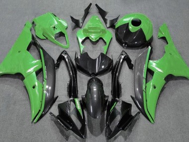 2008-2016 Gloss Green and Carbon Yamaha R6 Motorcycle Fairings
