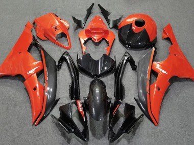 2008-2016 Gloss Orange and Carbon Yamaha R6 Motorcycle Fairings