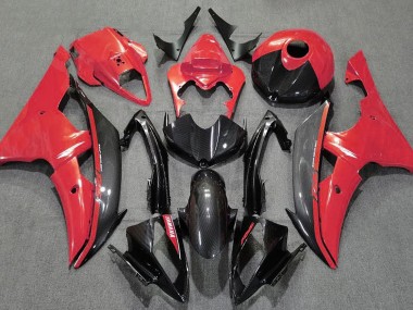 2008-2016 Gloss Red and Carbon Yamaha R6 Motorcycle Fairings