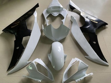 2008-2016 Gloss White and Black & Gold Yamaha R6 Motorcycle Fairings