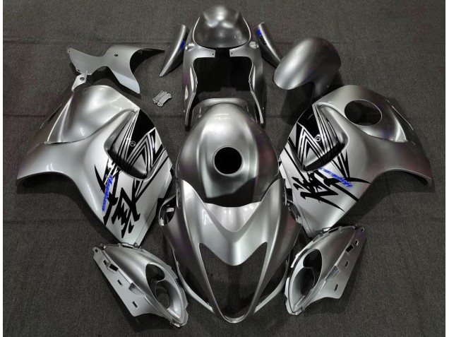 2008-2020 Liquid Silver & Blue Suzuki GSXR 1300 Hayabusa Motorcycle Fairings