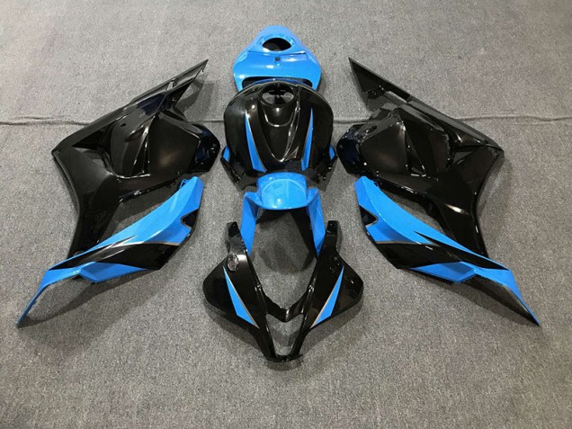 2009-2012 Gloss Black & Sky Blue Honda CBR600RR Motorcycle Fairings