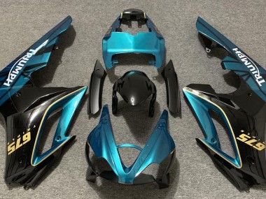 2009-2012 Gloss Light Blue and Black Triumph Daytona 675 Motorcycle Fairings