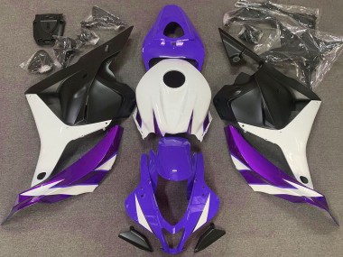 2009-2012 Gloss Purple White and Violet Honda CBR600RR Motorcycle Fairings