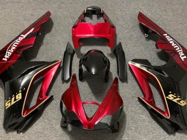2009-2012 Gloss Red and Black Triumph Daytona 675 Motorcycle Fairings
