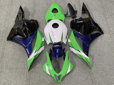 2009-2012 Green and White Honda CBR600RR Motorcycle Fairings