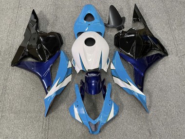 2009-2012 Light Blue and White Honda CBR600RR Motorcycle Fairings