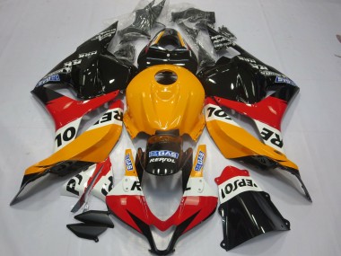 2009-2012 Light Orange Repsol Honda CBR600RR Motorcycle Fairings