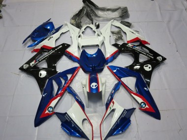 2009-2014 Alien Blue and White BMW S1000RR Motorcycle Fairings