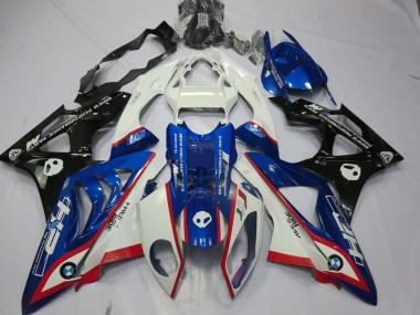 2009-2014 Alien Blue and White BMW S1000RR Motorcycle Fairings