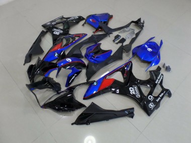 2009-2014 Alien Blue and White BMW S1000RR Motorcycle Fairings