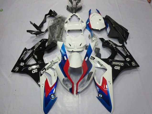 2009-2014 Alien Blue and White BMW S1000RR Motorcycle Fairings