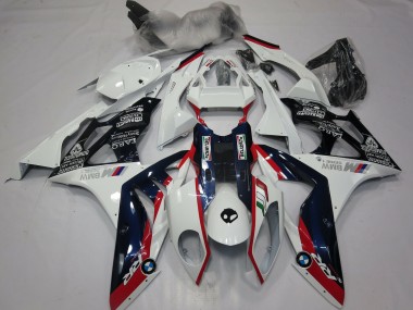 2009-2014 Alien Blue and White BMW S1000RR Motorcycle Fairings