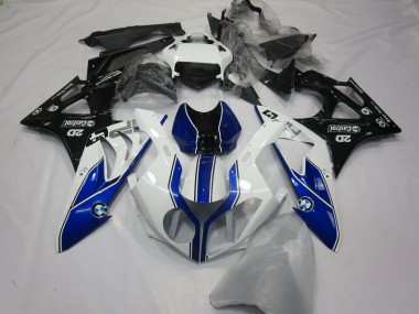 2009-2014 Alien Blue and White BMW S1000RR Motorcycle Fairings
