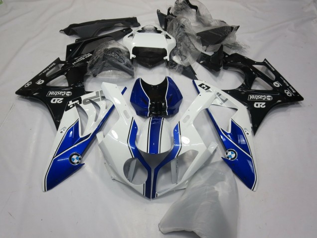 2009-2014 Alien Blue and White BMW S1000RR Motorcycle Fairings
