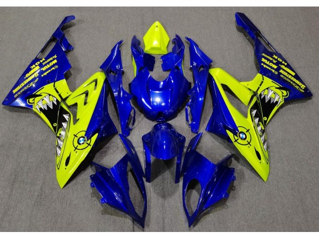 2009-2014 Alien Blue and White BMW S1000RR Motorcycle Fairings