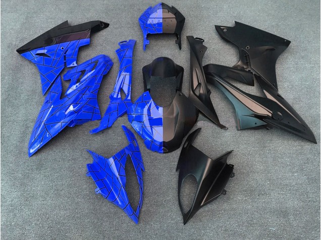 2009-2014 Alien Blue and White BMW S1000RR Motorcycle Fairings