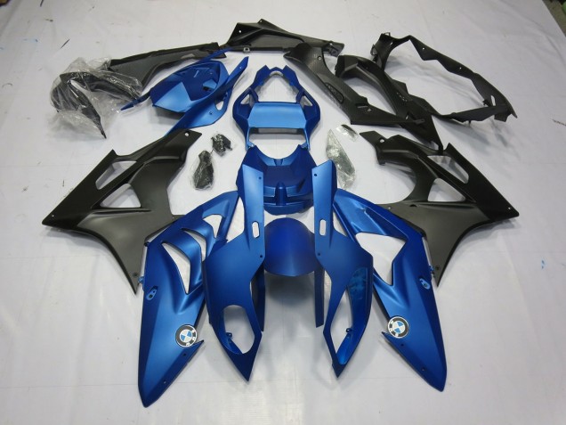 2009-2014 Alien Blue and White BMW S1000RR Motorcycle Fairings