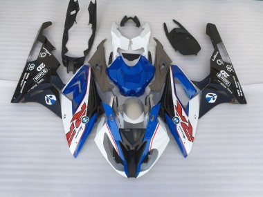 2009-2014 Alien Blue and White BMW S1000RR Motorcycle Fairings