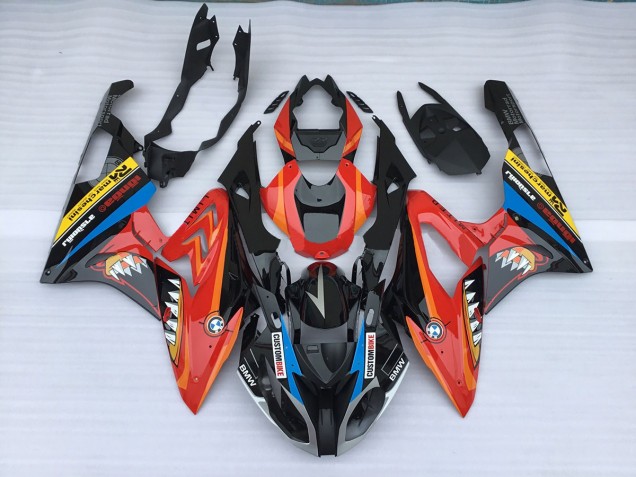 2009-2014 Alien Blue and White BMW S1000RR Motorcycle Fairings