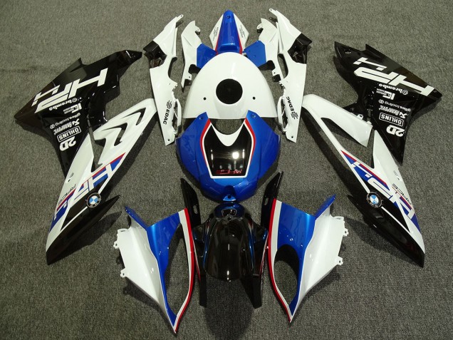 2009-2014 Alien Blue and White BMW S1000RR Motorcycle Fairings