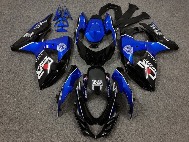 2009-2016 Black and Blue with Custom Logos Suzuki GSXR 1000 Motorcycle Fairings