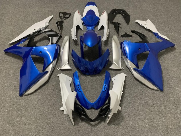 2009-2016 Light Blue & White Suzuki GSXR 1000 Motorcycle Fairings