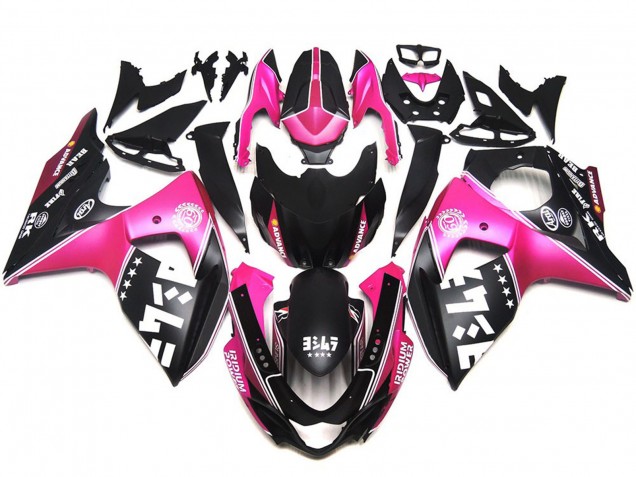 2009-2016 Matte Pink Custom Logos Suzuki GSXR 1000 Motorcycle Fairings