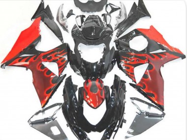 2009-2016 Red Flame Suzuki GSXR 1000 Motorcycle Fairings