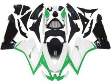 2010-2015 Gloss White & Green Aprilia RSV4 1000 Motorcycle Fairings