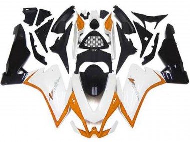 2010-2015 Gloss White & Orange Aprilia RSV4 1000 Motorcycle Fairings