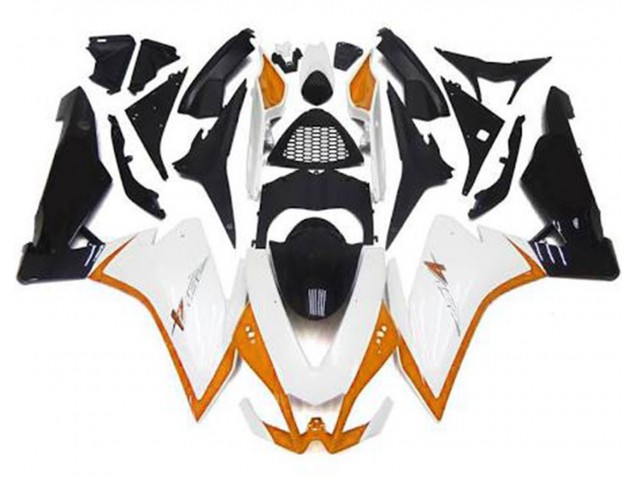 2010-2015 Gloss White & Orange Aprilia RSV4 1000 Motorcycle Fairings