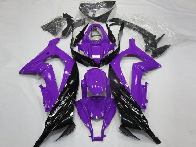 2011-2015 Gloss Purple and Black Kawasaki ZX10R Motorcycle Fairings