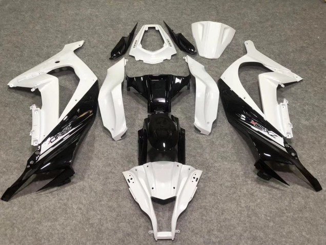 2011-2015 Gloss White / Black Kawasaki ZX10R Motorcycle Fairings