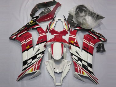 2011-2015 Red Black and White Kawasaki ZX10R Motorcycle Fairings