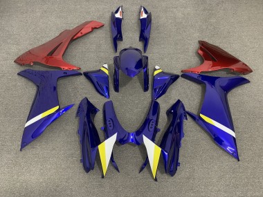 2011-2024 Blue with Red Lowers Suzuki GSXR 600-750 Motorcycle Fairings