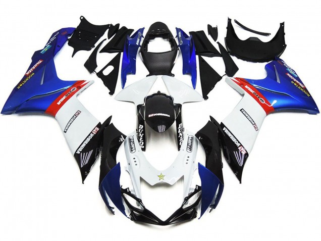 2011-2024 Custom Logos with Blue and Red Suzuki GSXR 600-750 Motorcycle Fairings