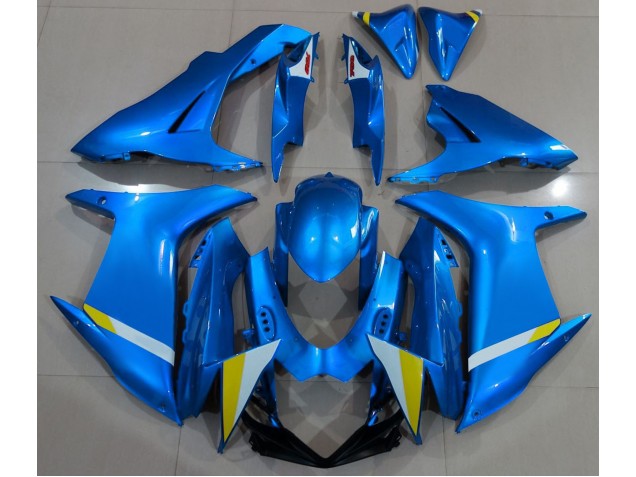 2011-2024 Full Gloss Light Blue Suzuki GSXR 600-750 Motorcycle Fairings