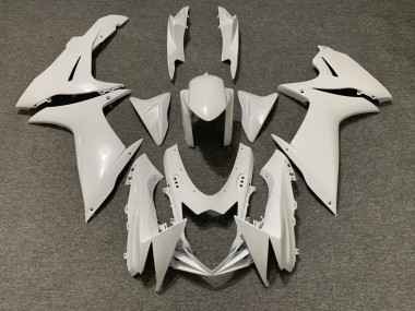 2011-2024 Pearl White Suzuki GSXR 600-750 Motorcycle Fairings