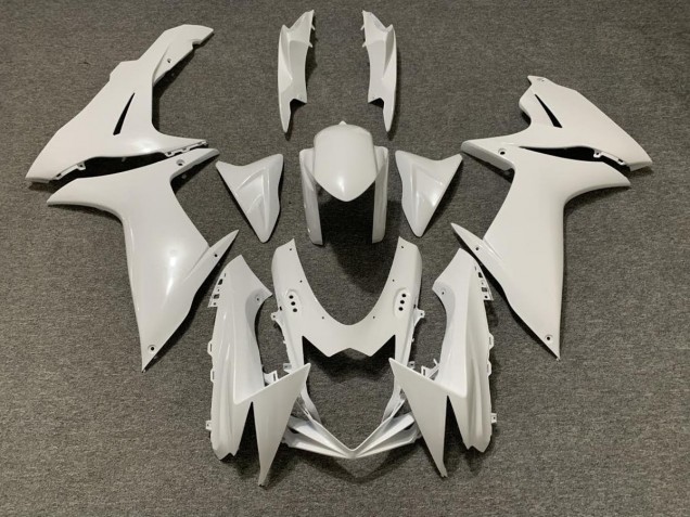 2011-2024 Pearl White Suzuki GSXR 600-750 Motorcycle Fairings