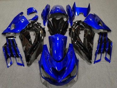 2012-2021 Gloss Blue and Black Kawasaki ZX14R Motorcycle Fairings