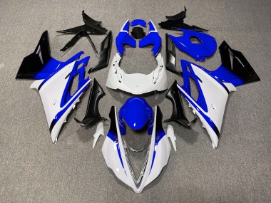 2013-2016 Gloss White and Blue Triumph Daytona 675 Motorcycle Fairings