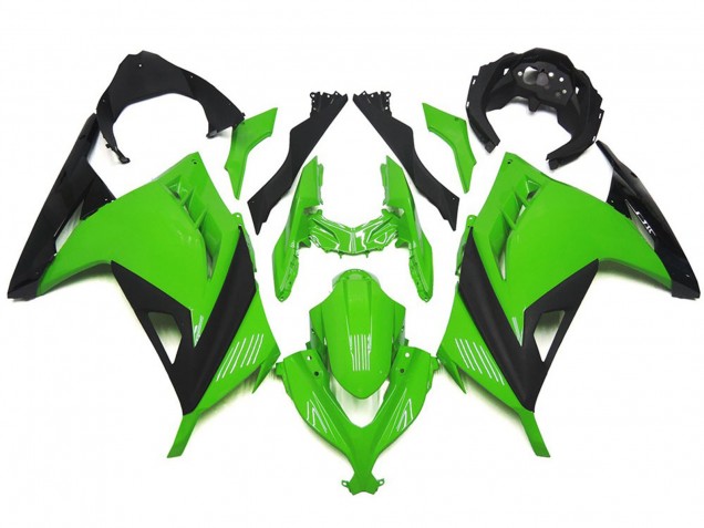 2013-2018 High Gloss Green and Black Kawasaki Ninja 300 Motorcycle Fairings